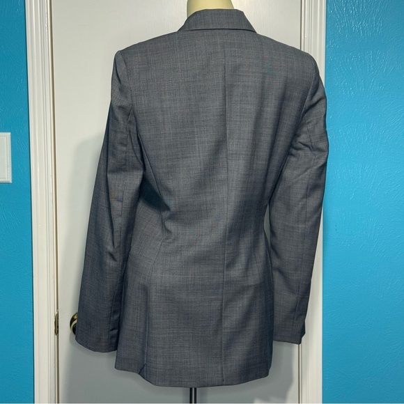 Neiman Marcus Gray Double Breasted Blazer with Notched Lapels 90s Vintage 6 EUC - Picture 8 of 16